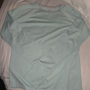 Vineyard Vines Girls Aqua Long Sleeve Performance Tee